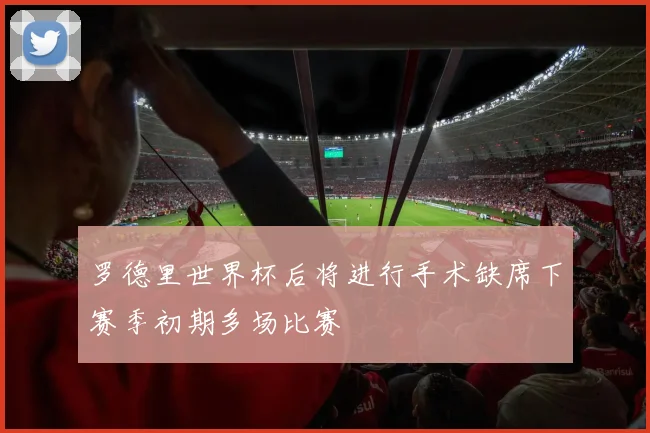 罗德里世界杯后将进行手术缺席下赛季初期多场比赛